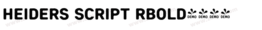 Heiders Script RBold字体转换